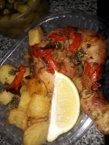POLLO AL HORNO CON PAPAS